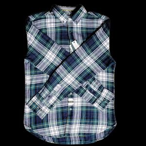 Deniem and Flower Green Flanel